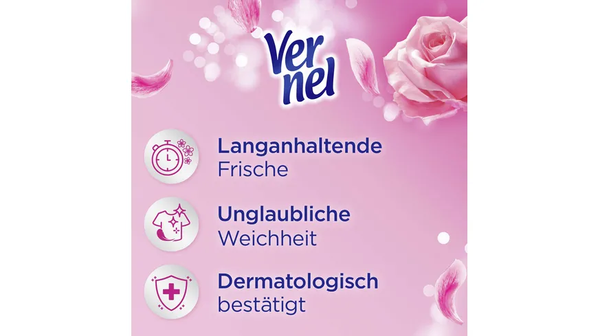 Vernel Weichspüler Wildrose 39 WL 858 ml