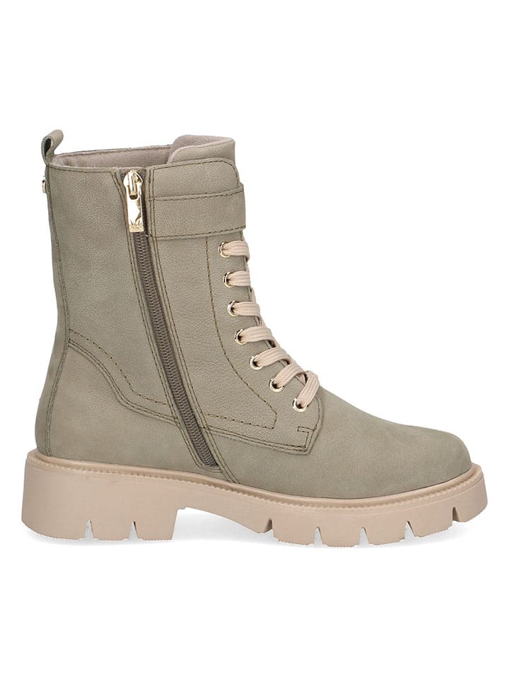 Caprice Leder-Boots in Khaki günstig kaufen