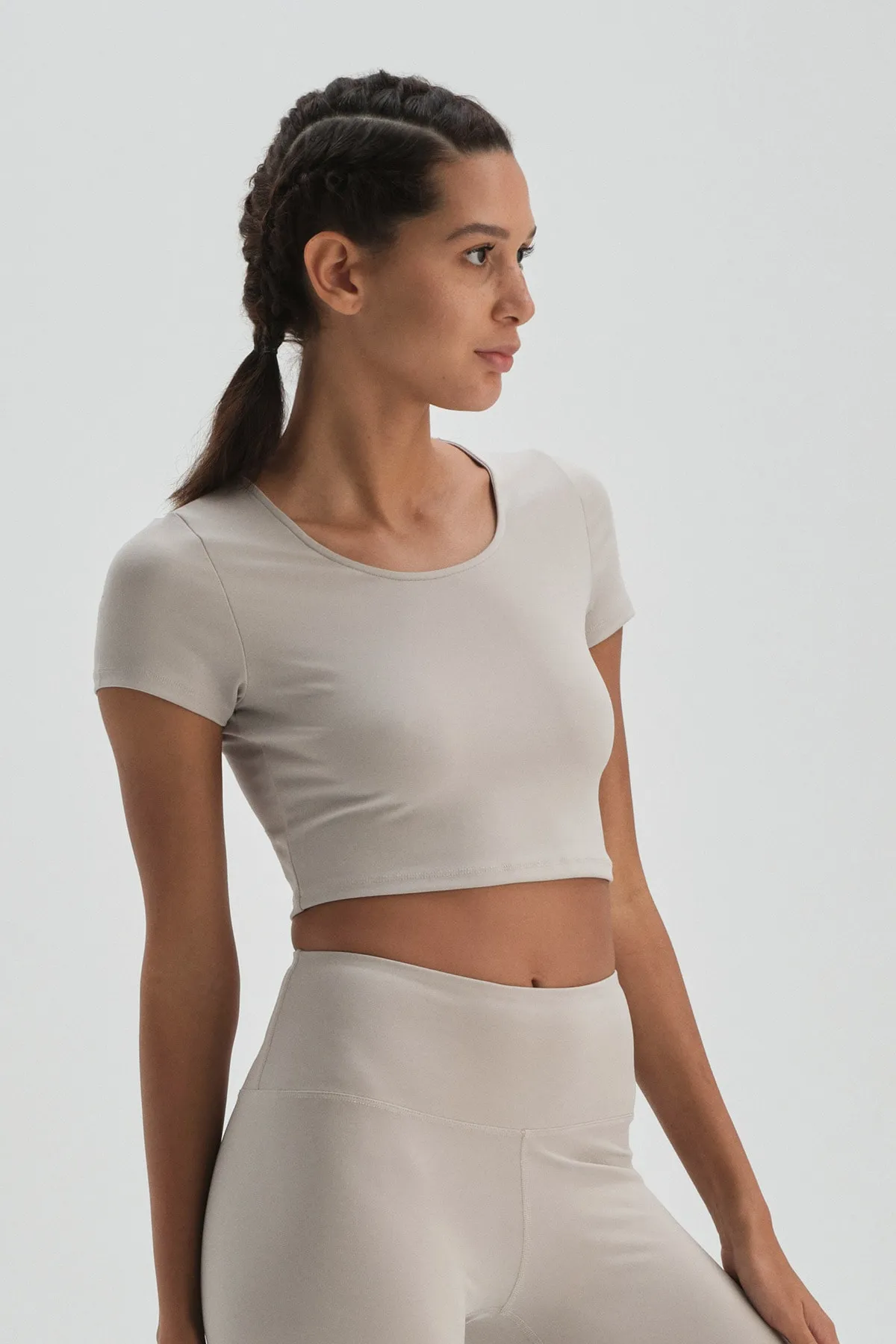 Dagi  Sport T-Shirt - Grau - Figurbetont