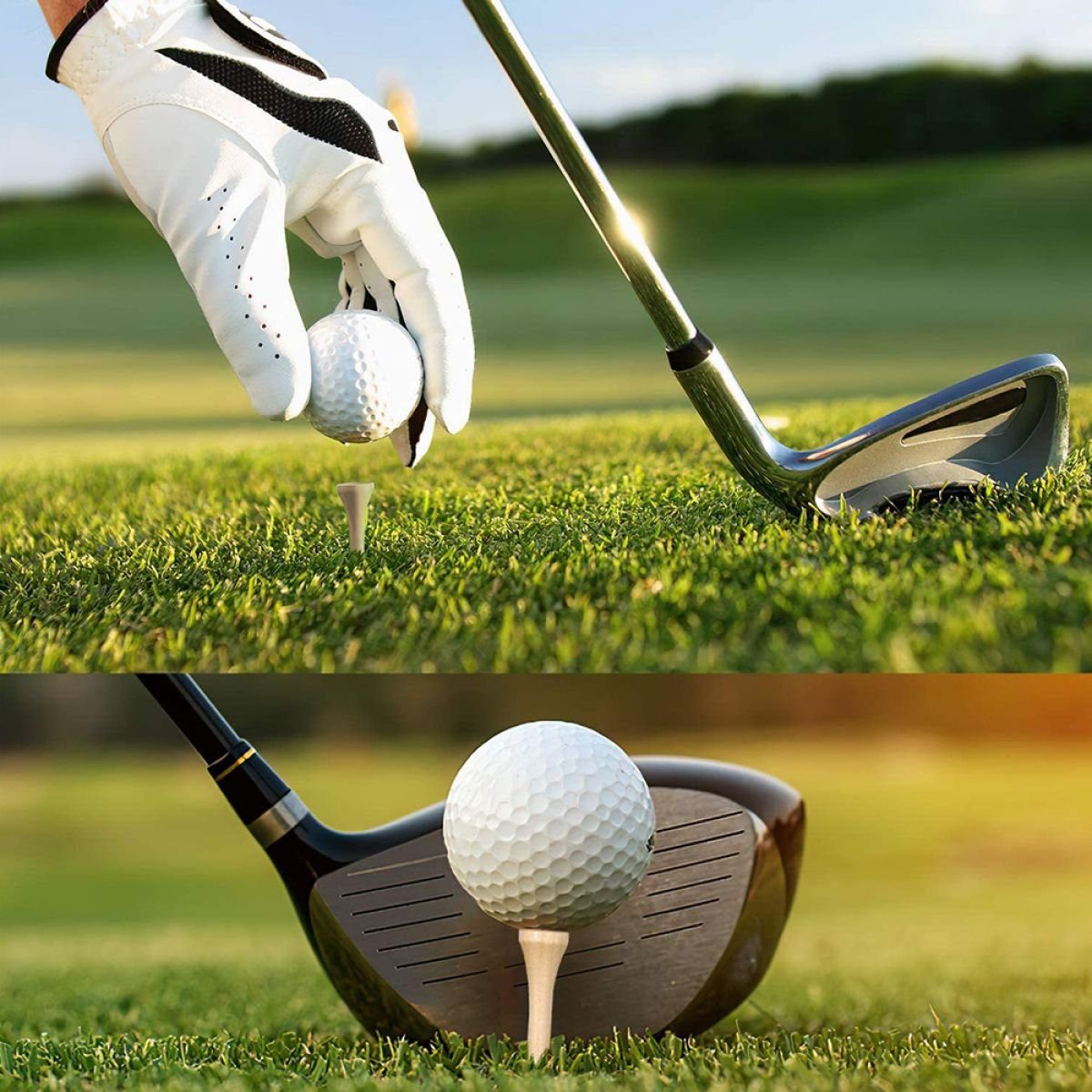 ZmdecQna Golftee Professionelle Bambus-Golf-Tees für Training, reduziert Reibung