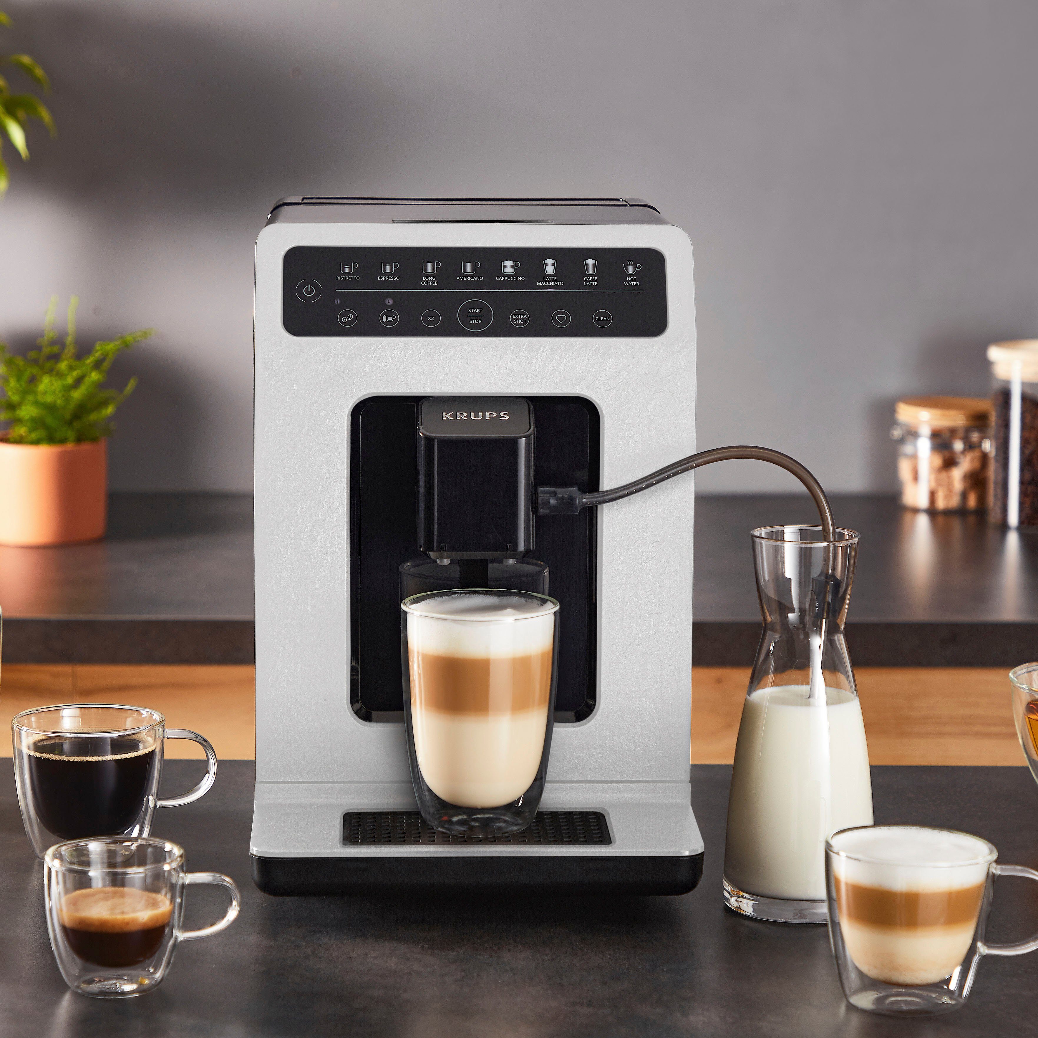 Krups Kaffeevollautomat EA897A Evidence ECOdesign, ökologisch, Touch-Steuerung