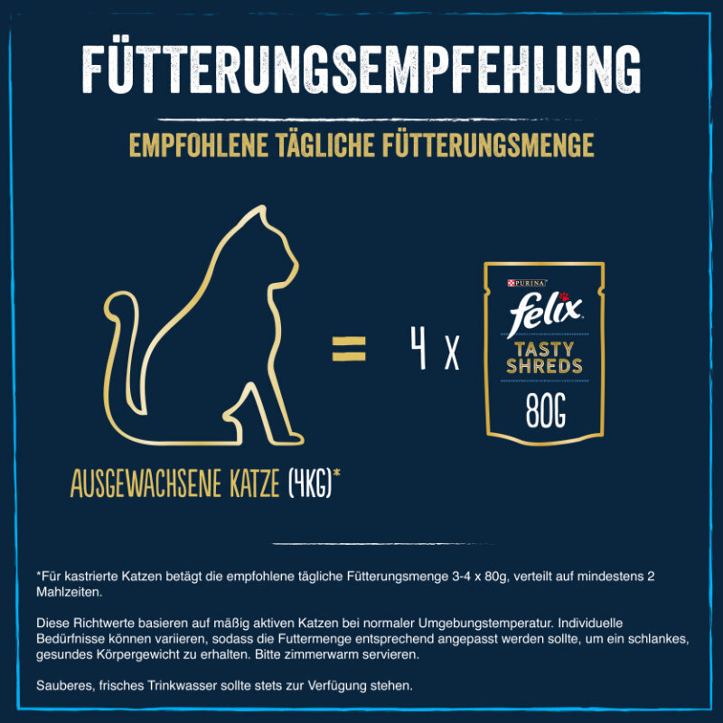 Felix Nassfutter Felix Tasty Shreds 10x80g Geschmacksvielfalt aus dem Wasser