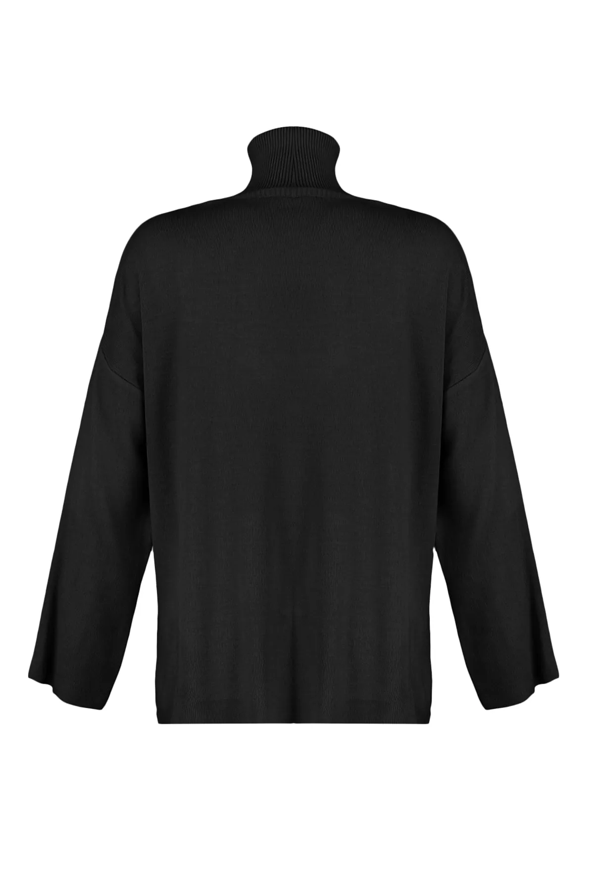 Trendyol Collection  Schwarzer Basic-Strickpullover mit weiter Passform TWOAW23KZ00206