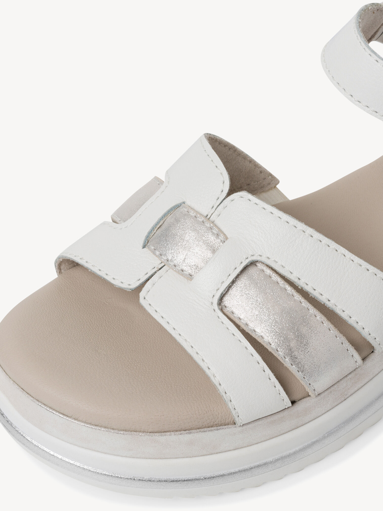 Sandale en cuir - blanc