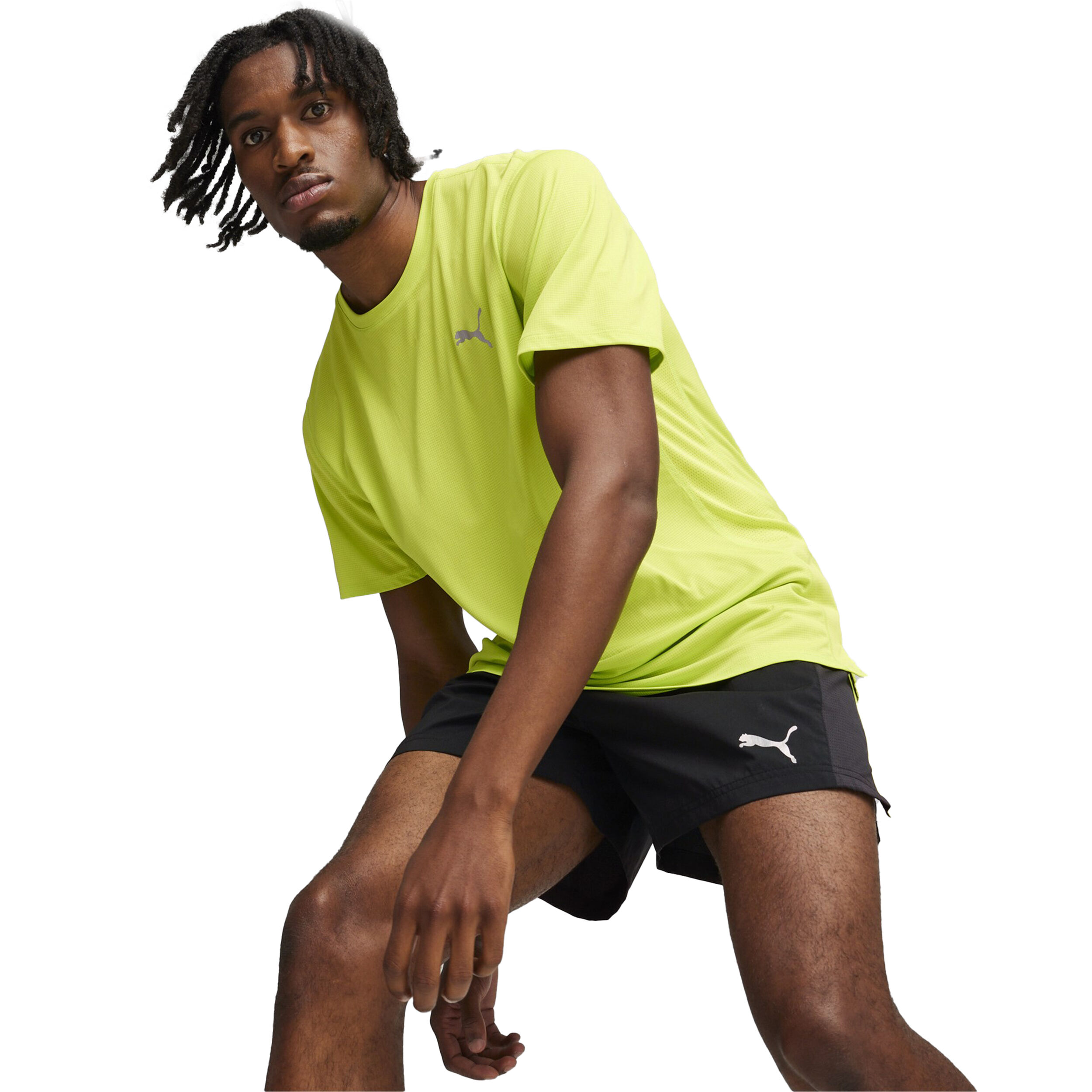 Run Favorite Velocity Laufshirt Herren - Limette