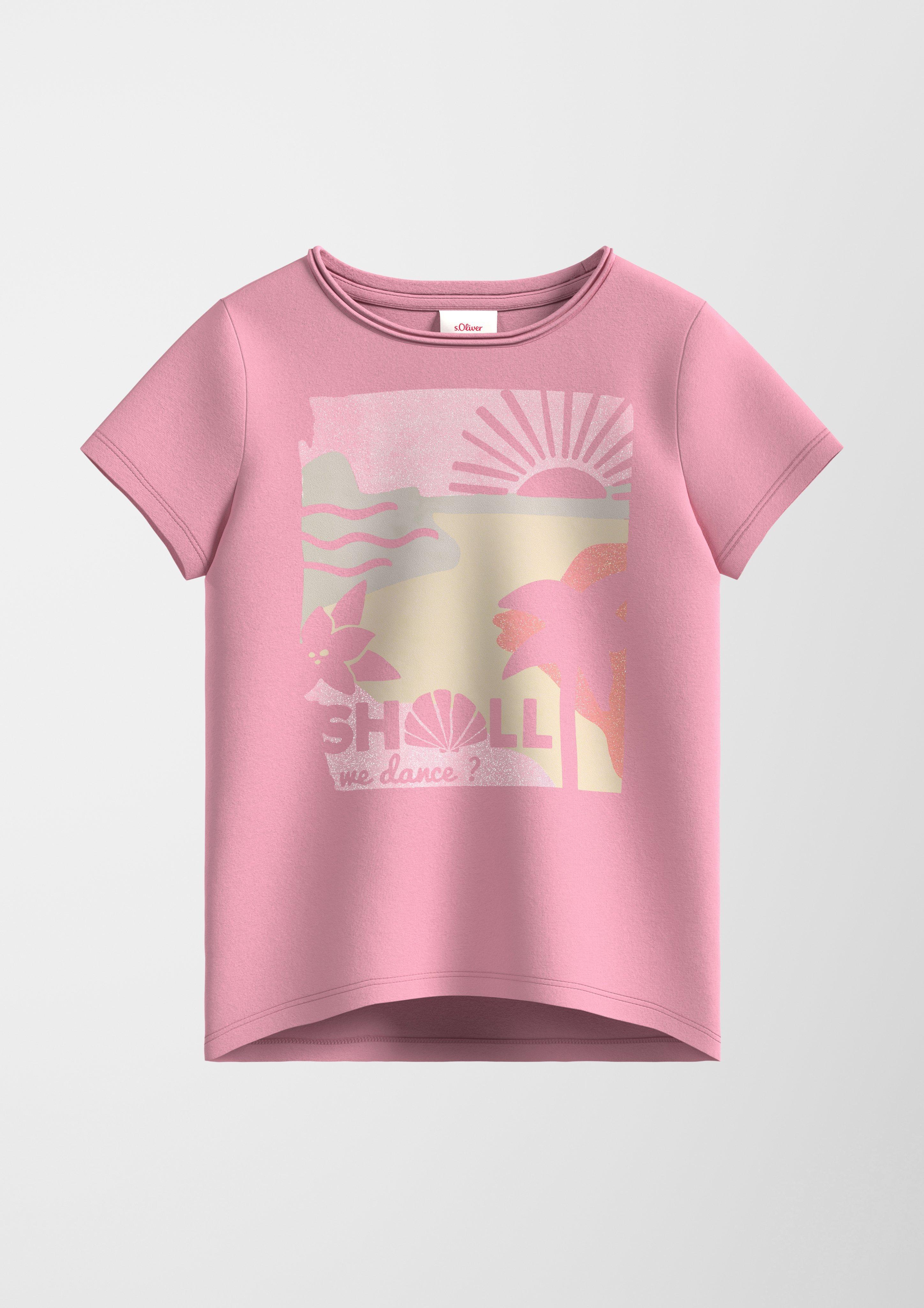 Baumwollshirt mit Glitzerprint  2131420-4325