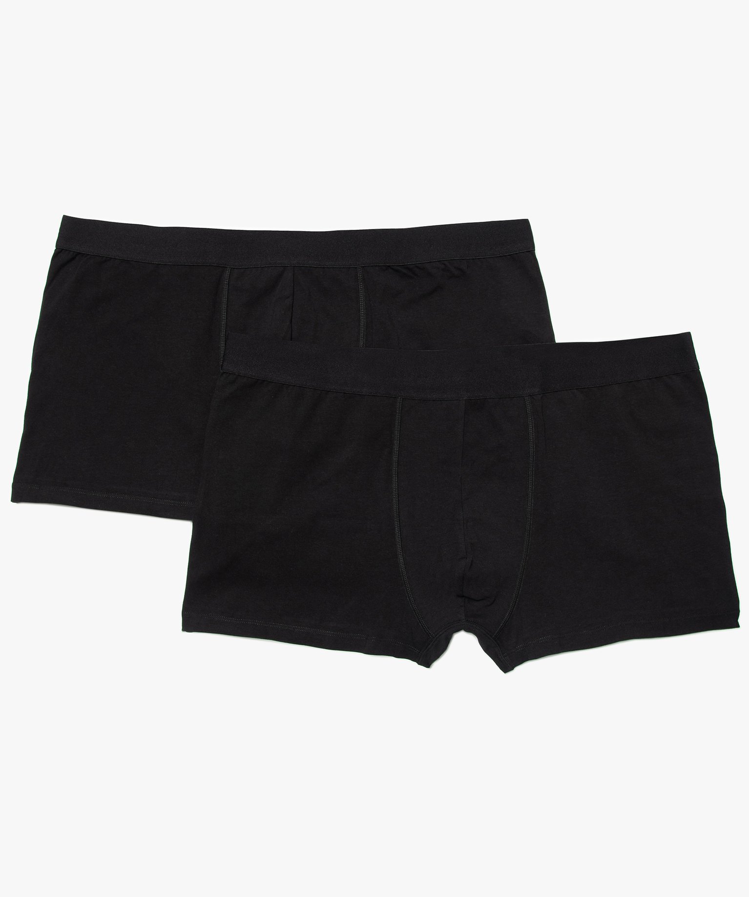 Boxer homme grande taille uni en coton biologique (lot de 2) noir | GEMO