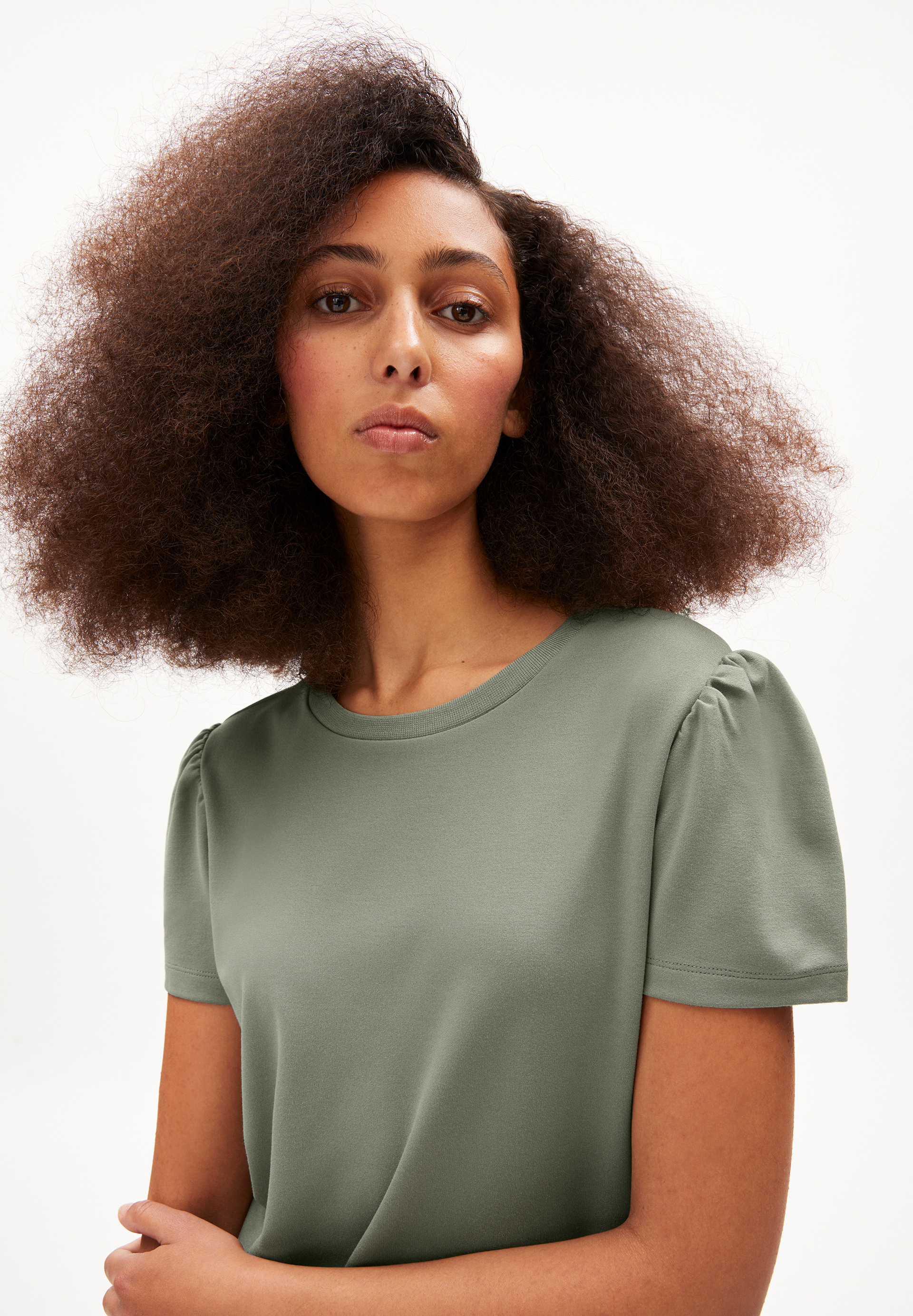 T-Shirt Regular Fit aus LENZING™ ECOVERO™ Viskose Mix