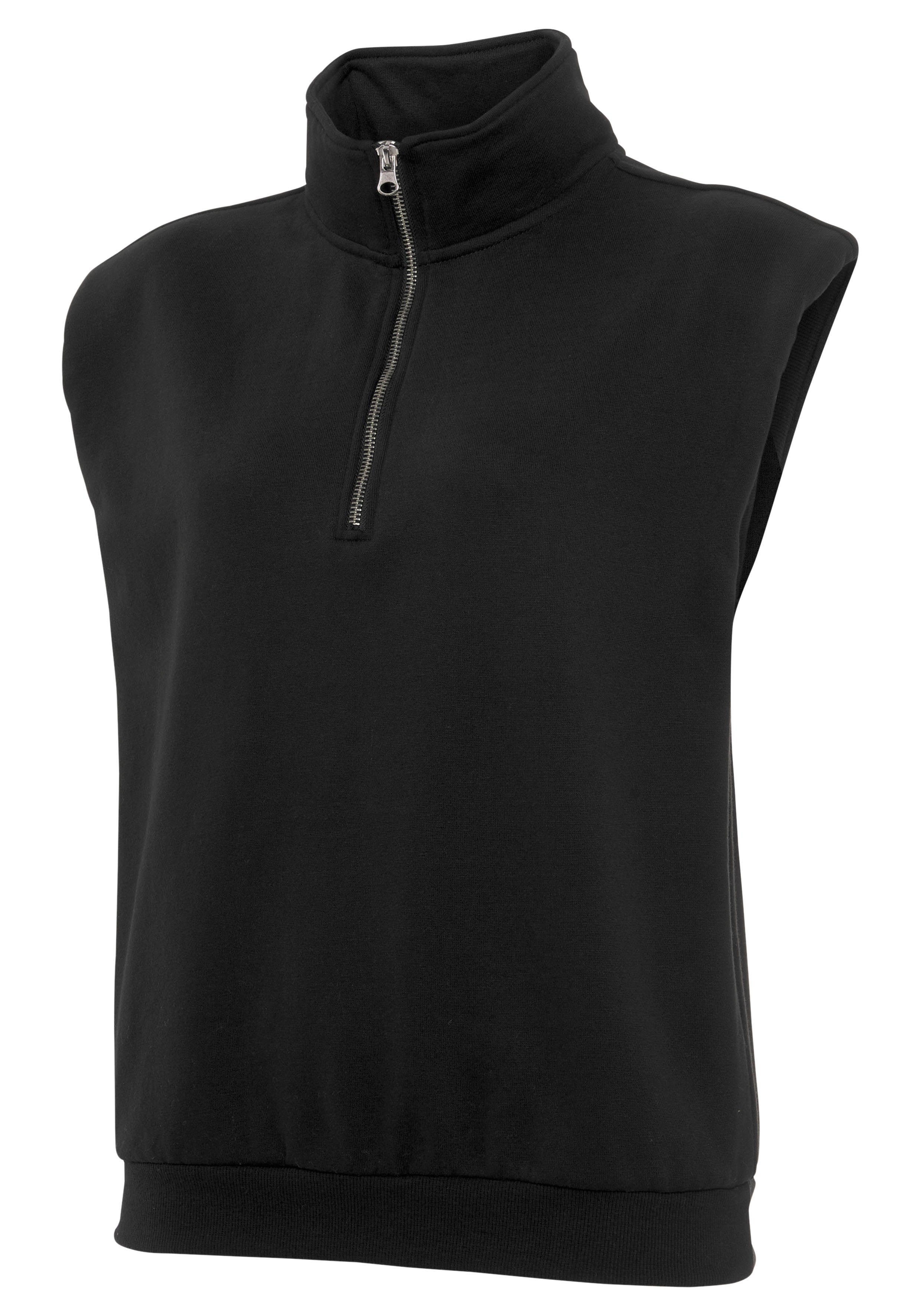 Bench. Sweatshirt ohne Ärmel, mit gepolstertem Schultern, Loungeanzug