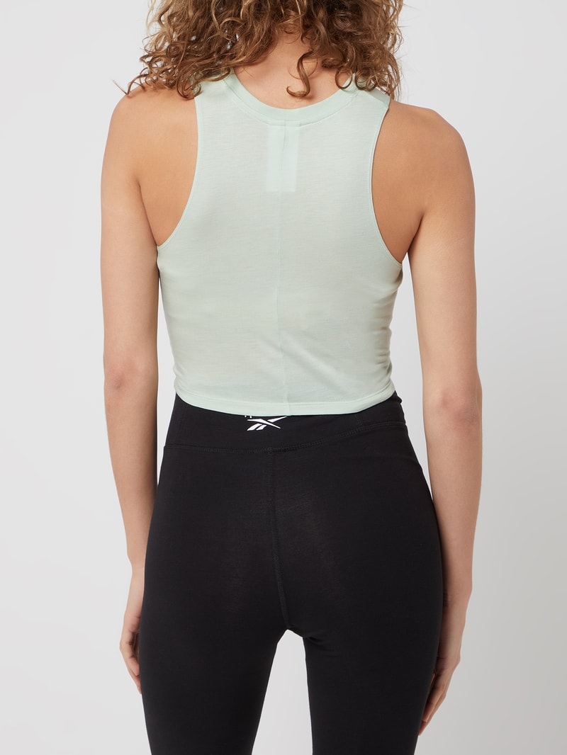 Crop Top mit Logo in lindgrün