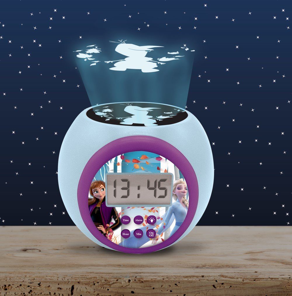 Lexibook® Kinderwecker  Frozen Projektions Wecker LED Farbwechsel Timerfunktion Elsa