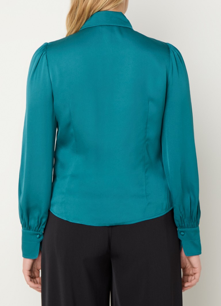 L.K.Bennett  Sonya blouse met sierknopen en pofmouw