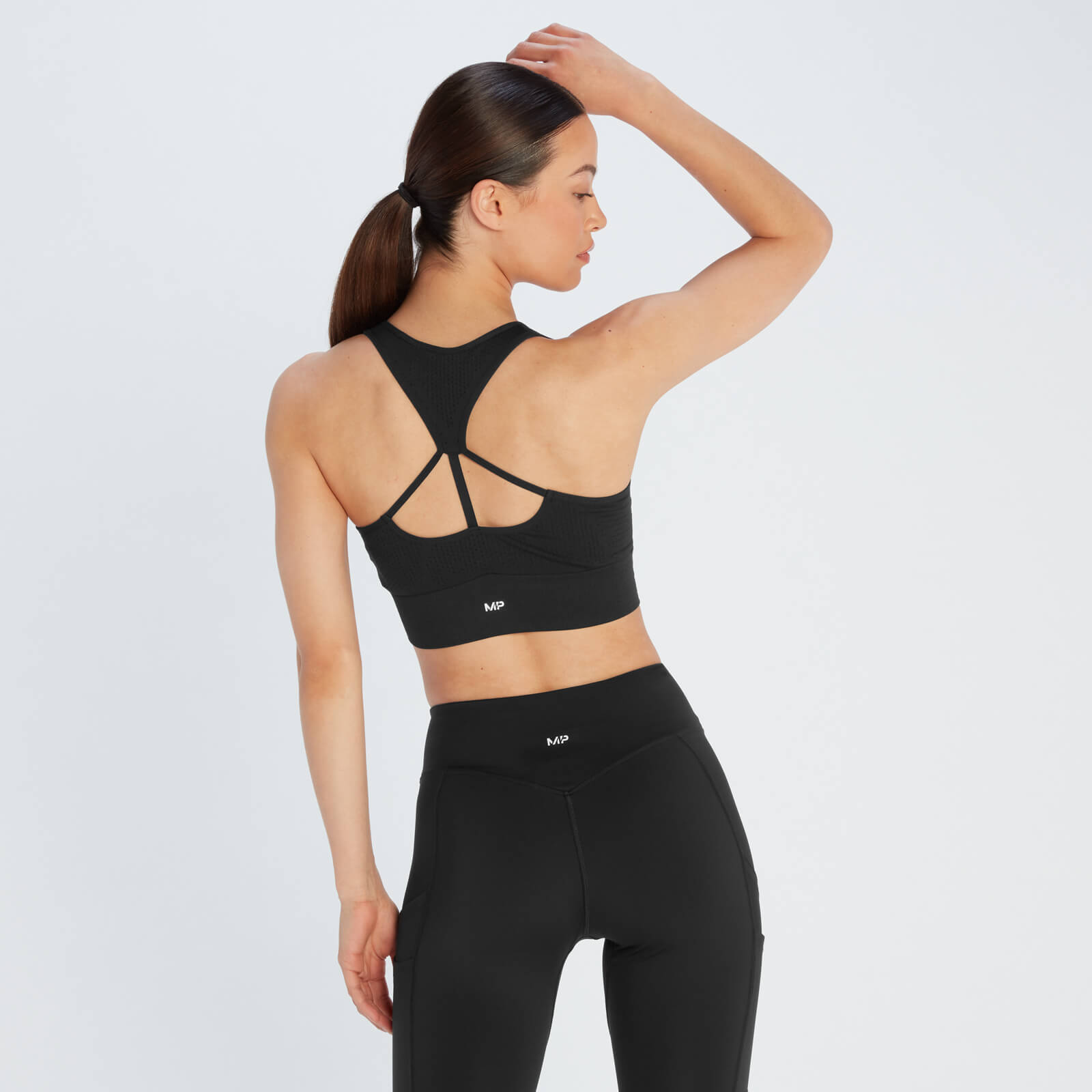 Brassière de sport sans coutures MP Tempo Ultra pour femmes – Noir