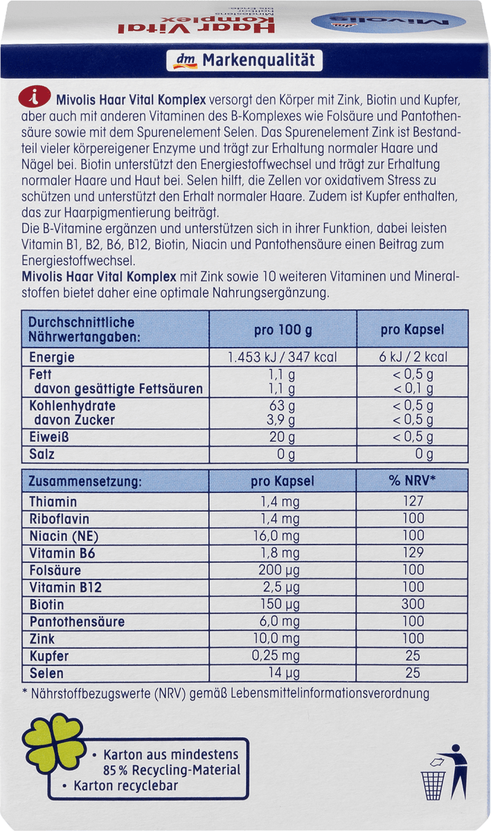 Haar Vital Komplex, Kapseln 60 St., 60 St