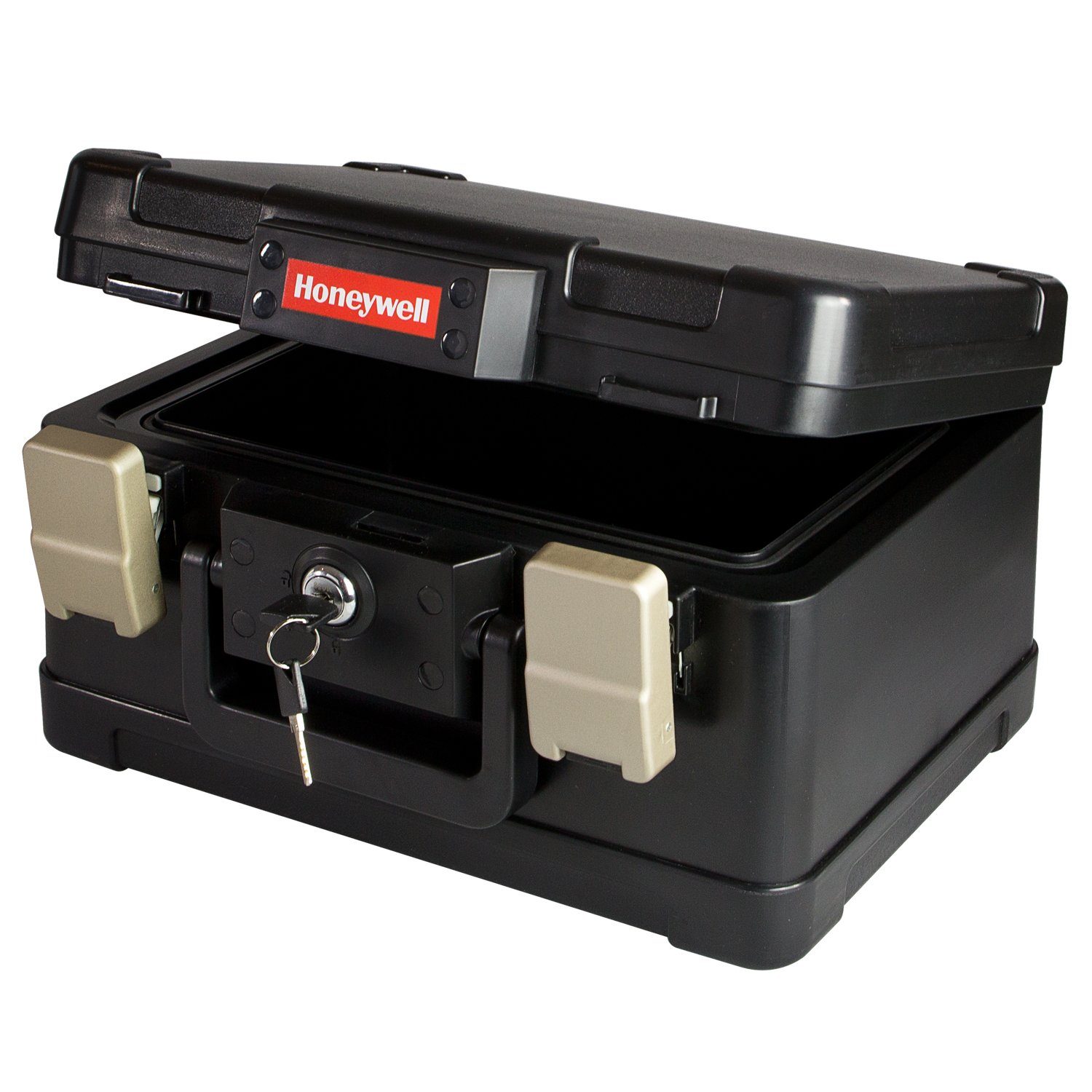 Honeywell Geldkassette Feuerfeste Dokumentenbox, DIN A5, 30,9 x 24,9 x 17,8 cm, Schwarz