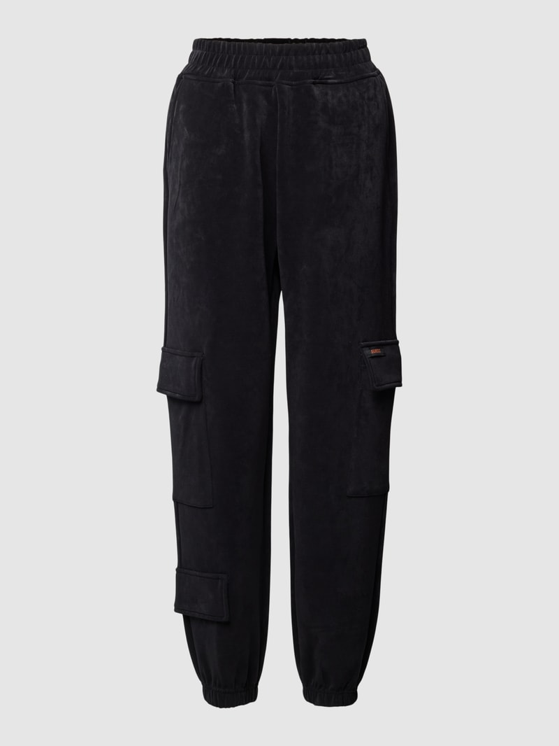 Sweatpants mit Cargotaschen Modell 'EUPHEMIA' in schwarz