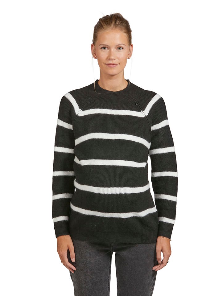 vertbaudet Pullover in Anthrazit/ Weiß günstig kaufen