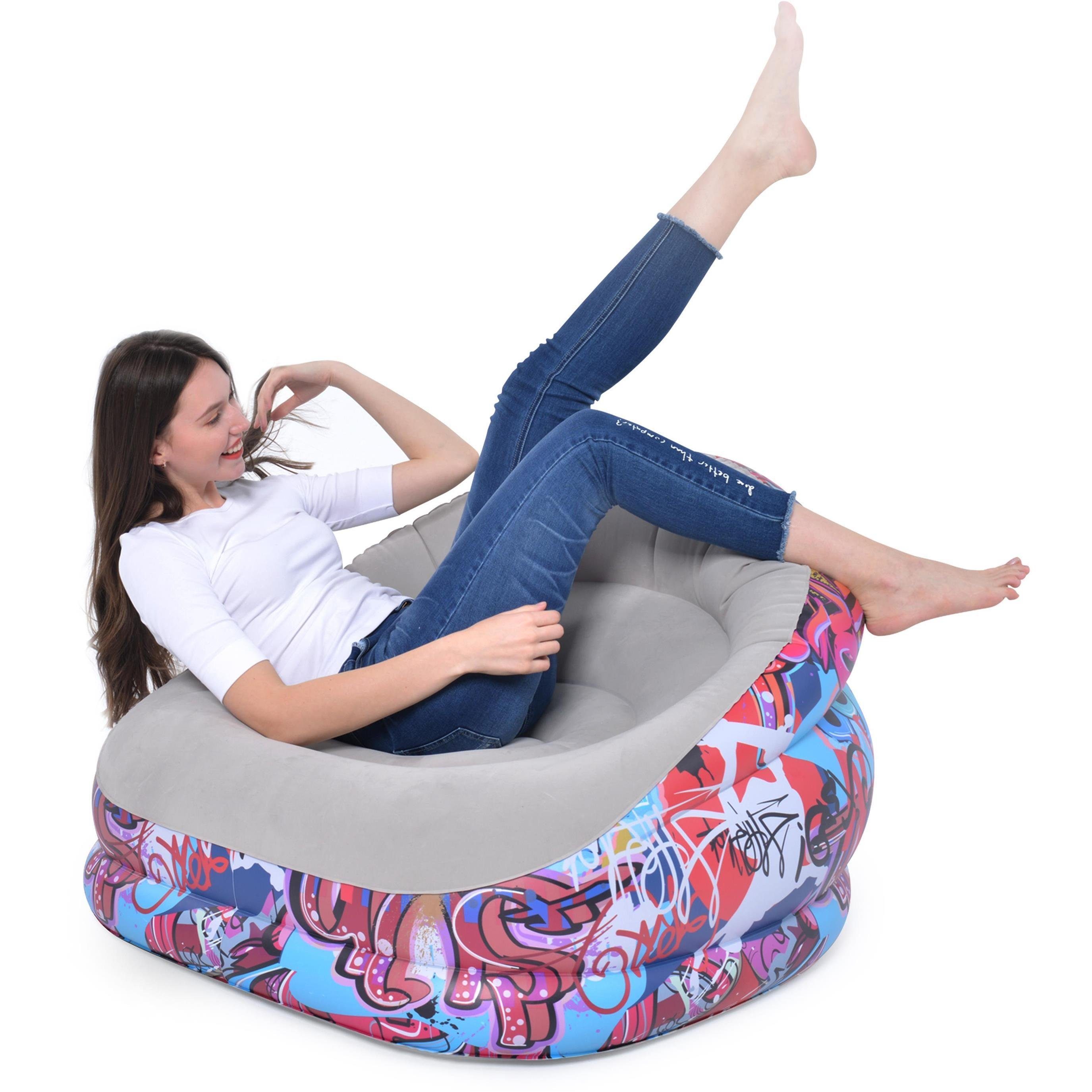 Avenli Luftsessel Sessel aufblasbar, (aufblasbarer Sessel), 105x98x65cm