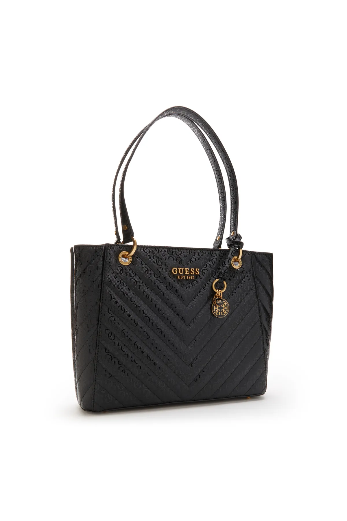 Guess  Jania Damen Schultertasche Schwarz Hwga91-99250-bla