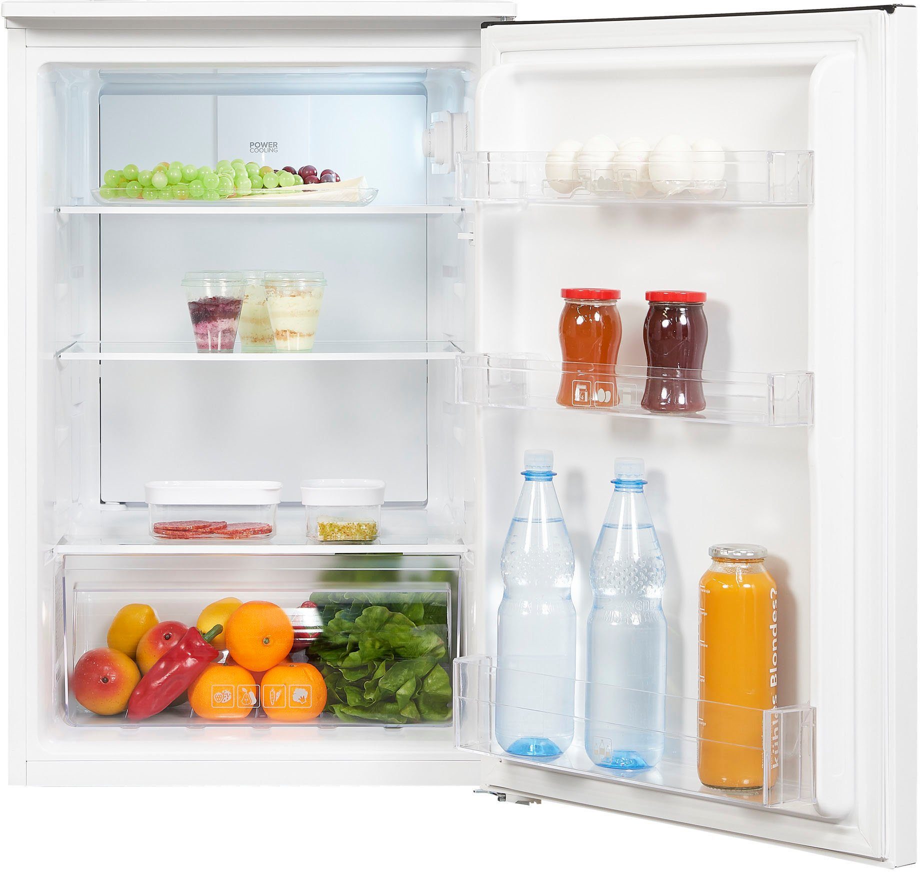 exquisit Kühlschrank KS15-V-040E weiss, 85 cm hoch, 55 cm breit