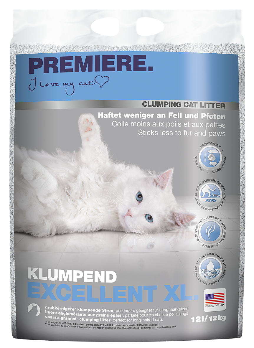 PREMIERE Katzenstreu PREMIERE Excellent XL Klumpstreu 12 kg