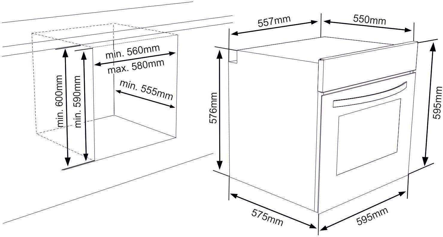 Sharp Einbaubackofen K-60D19IM1-EU, mit Vollauszug