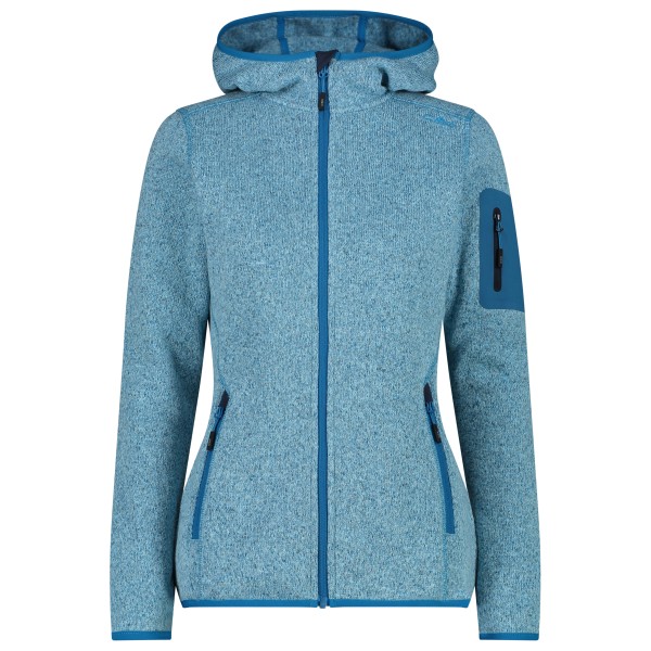 CMP - Women's Jacket Fix Hood Jacquard Knitted 3H19826 - Fleecejacke