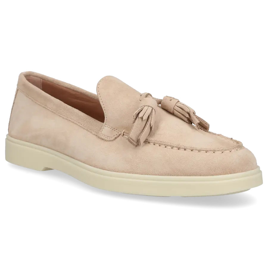 Santoni - Loafer 58744 Veloursleder - beige