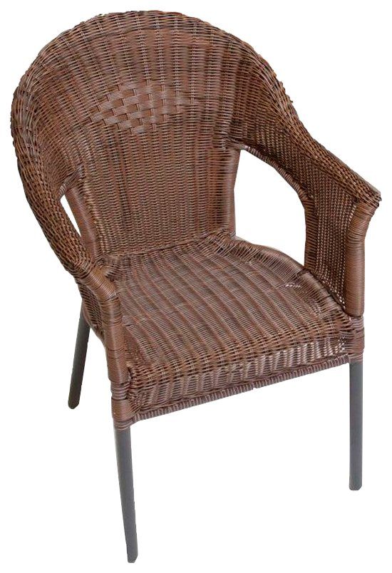 MERXX Gartensessel Ravenna (Set, 2-St), 2er Set, Polyrattan, stapelbar, braun