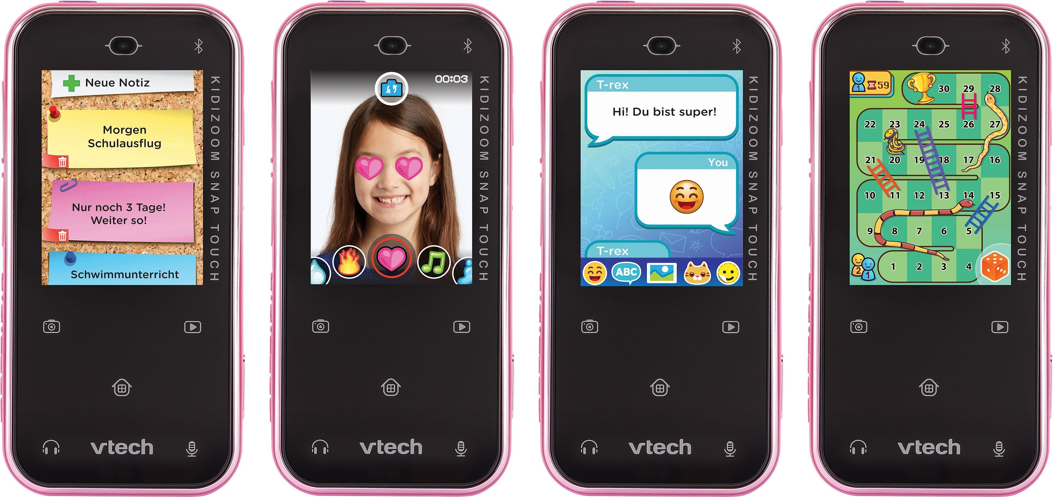 Vtech® KidiZoom Snap Touch pink Kinderkamera (im coolen Smartphone-Format)