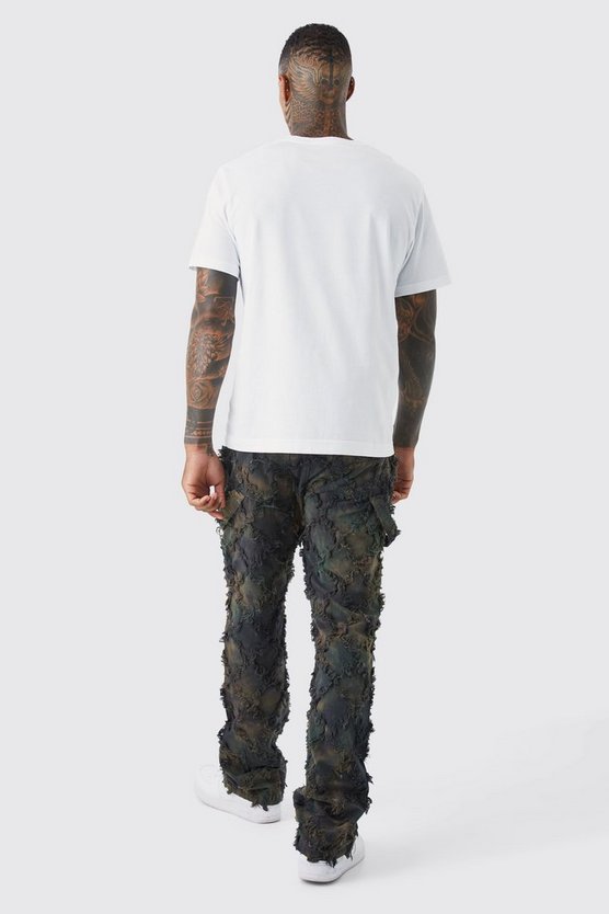 Slim-Fit Camouflage Cargo-Hose
