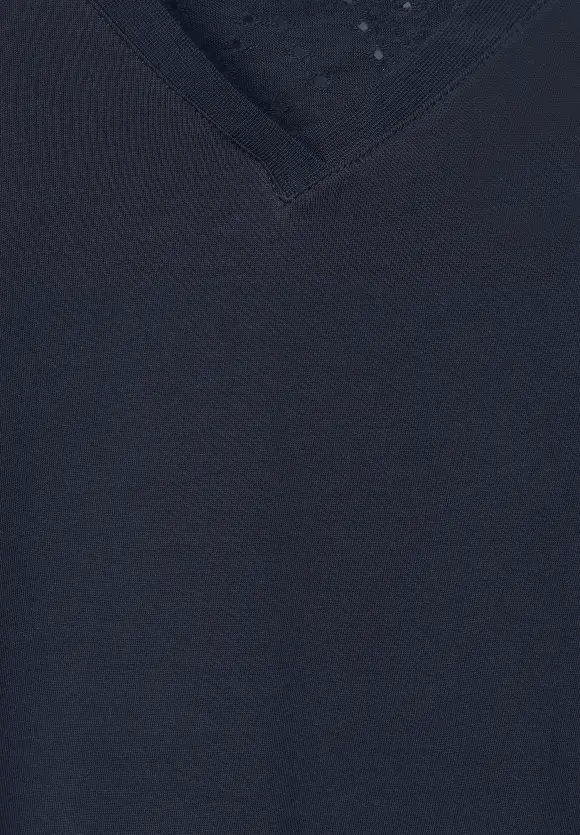 CECIL Jersey Spitzendetail Top