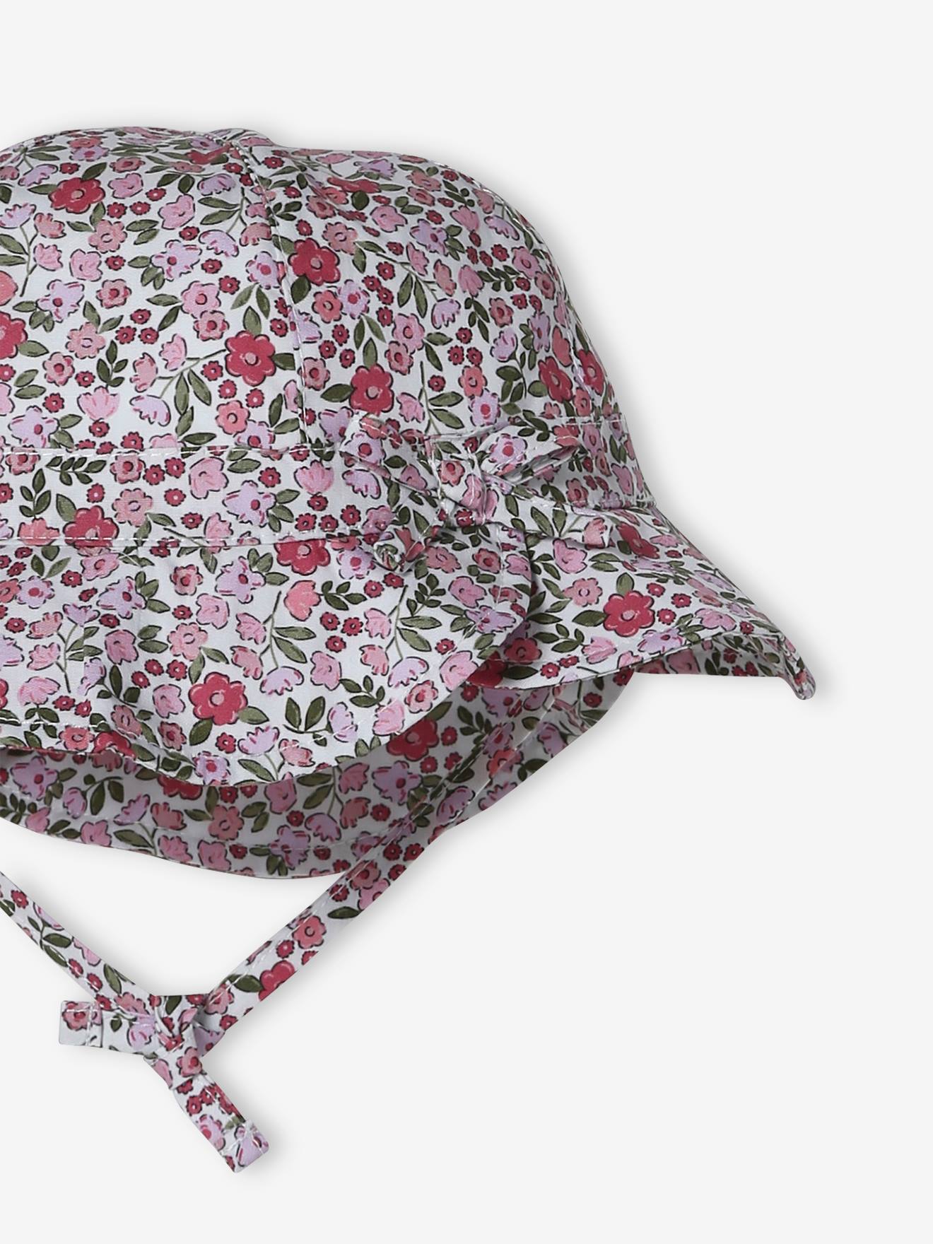 Vertbaudet Mädchen Sonnenhut - rosa bedruckt