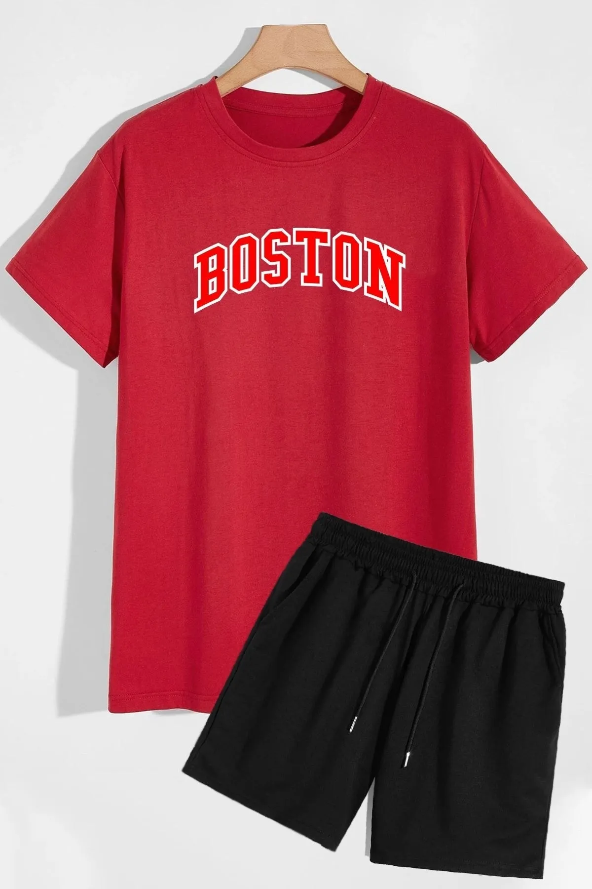 trendypassion  Boston Shorts T-Shirt-Trainingsanzug-Set