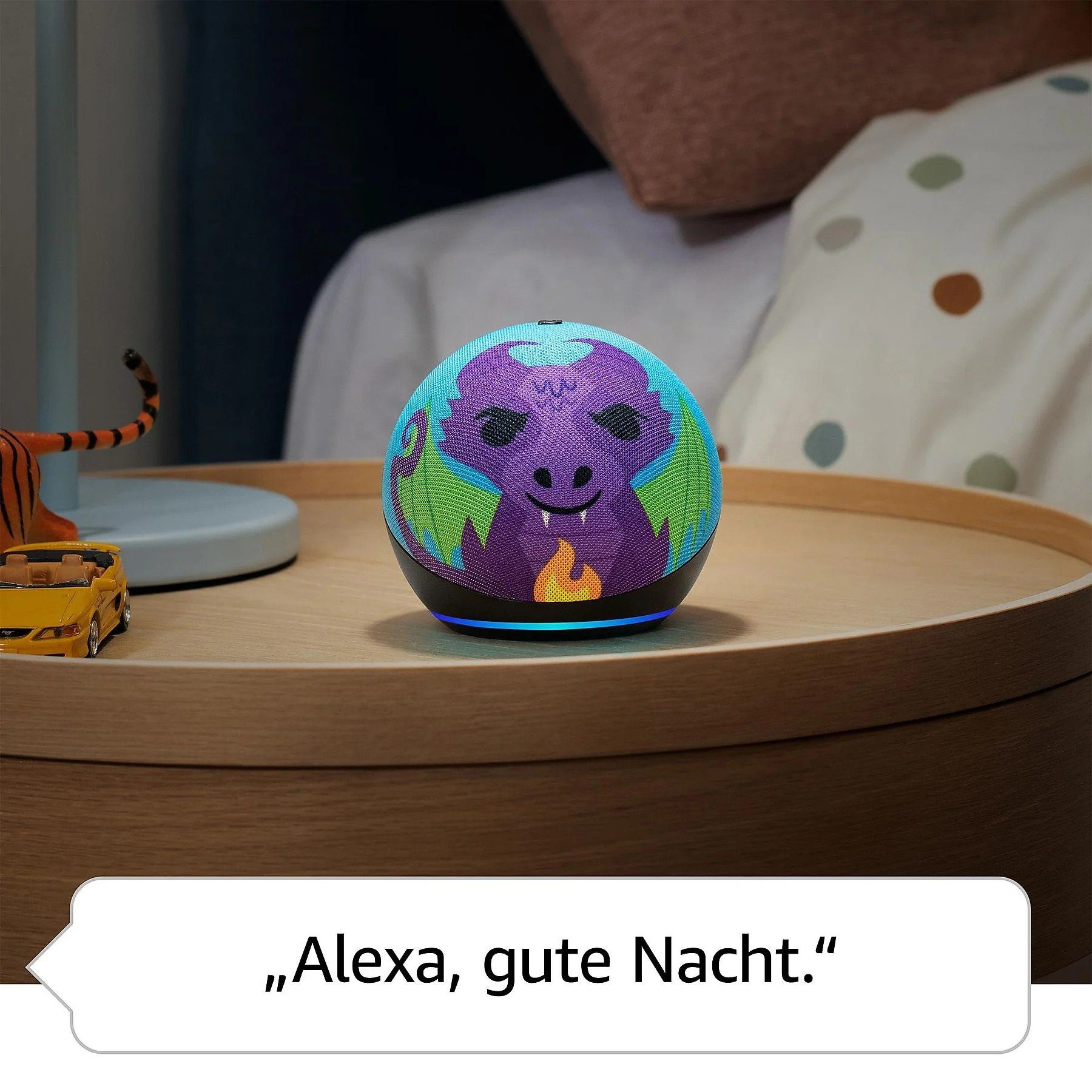 Amazon Echo Dot Kids (5.Gen) Drachen Design Kinder Edition mit Alexa Lautsprecher (Bluetooth, WLAN (WiFi), mit Sprachsteuerung, Smart Speaker Streaming)