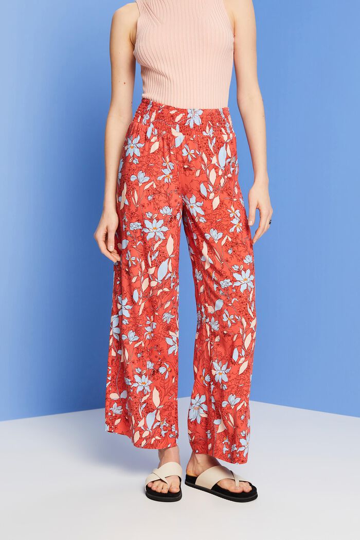 Gemusterte Pull-on-Hose mit weitem Bein