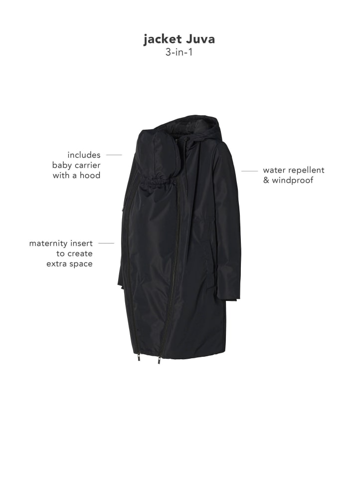 Noppies Umstandsjacke Winter Juva in Black günstig kaufen