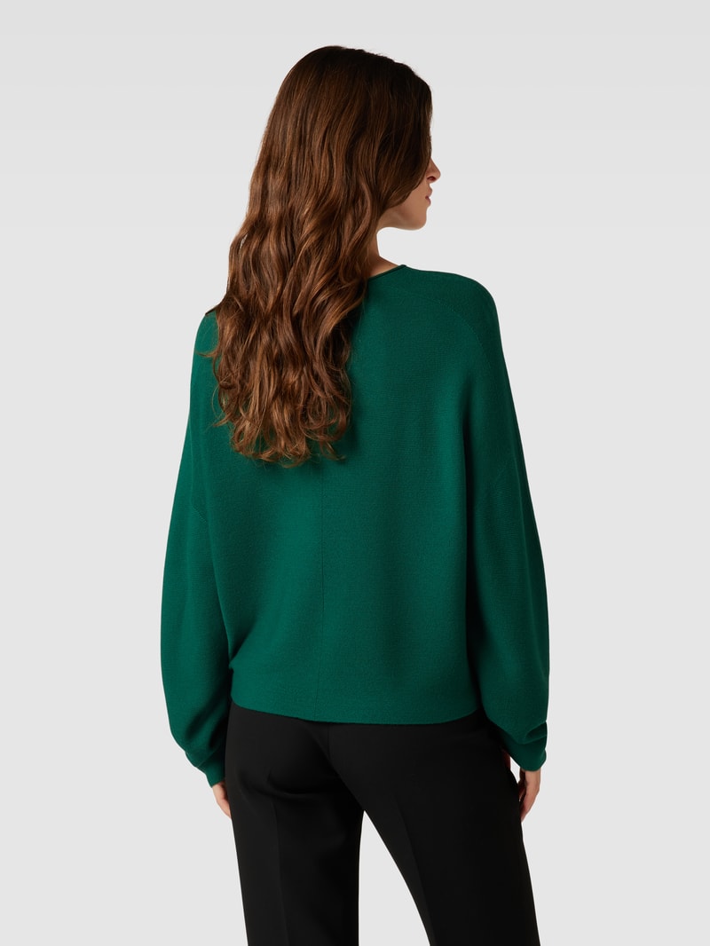 Strickpullover aus Schurwolle Modell 'MEAMI' in bottle