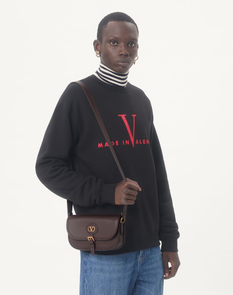 Bolsa de ombro pequena Valentino Garavani Antibes em couro de bezerro