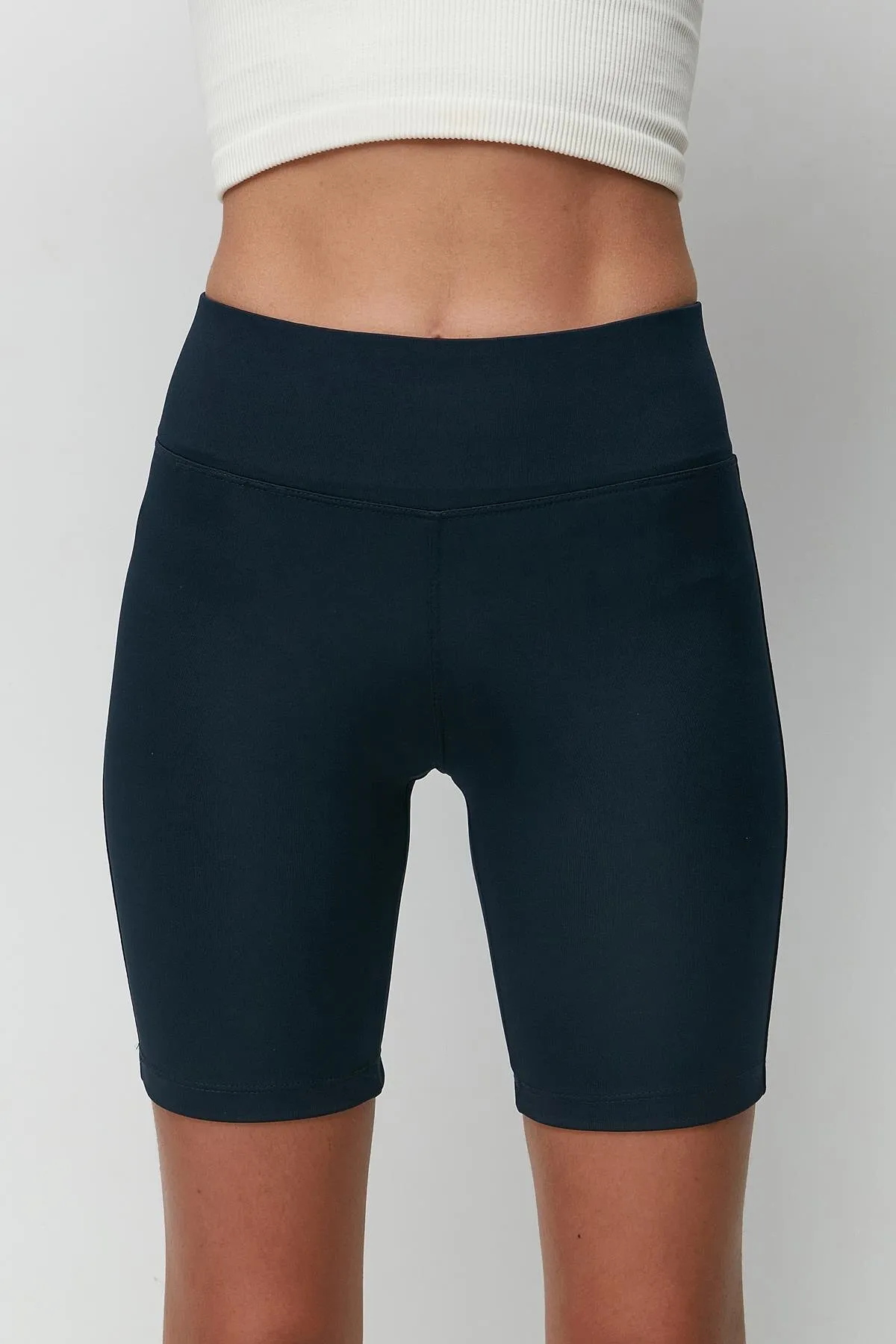 C&City  Pop-Up-Sportshorts mit hoher Taille und Leggings 9410 Marineblau