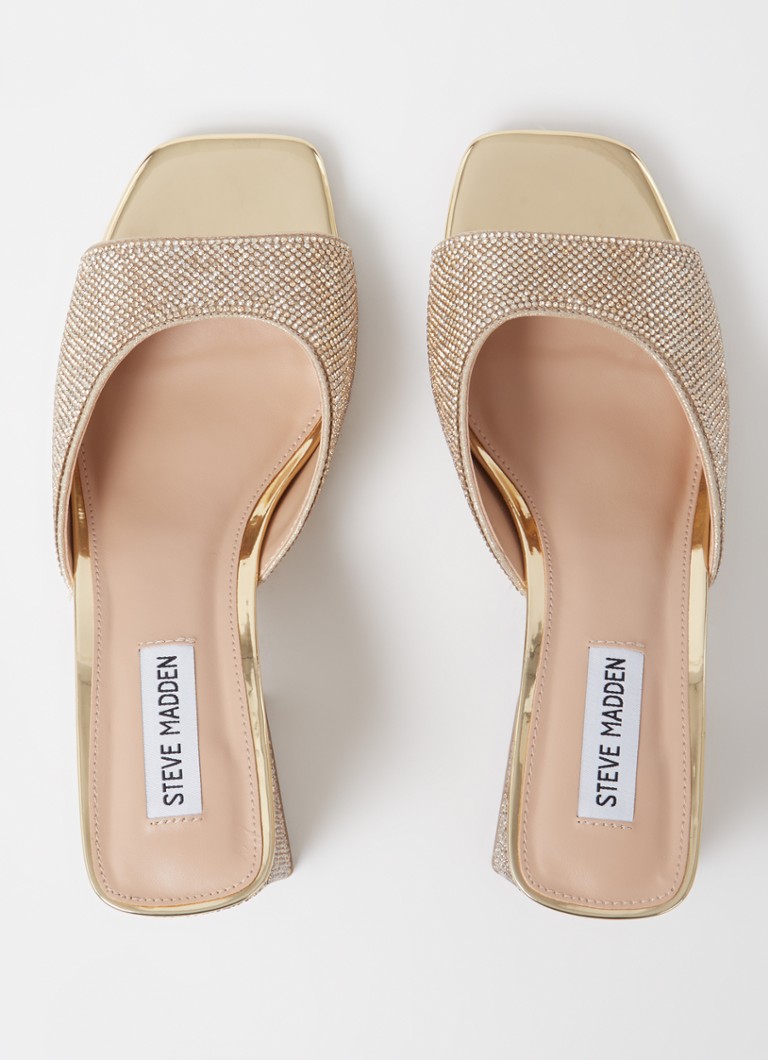 Sandale Steve Madden Glowing-R împodobite cu strasuri.