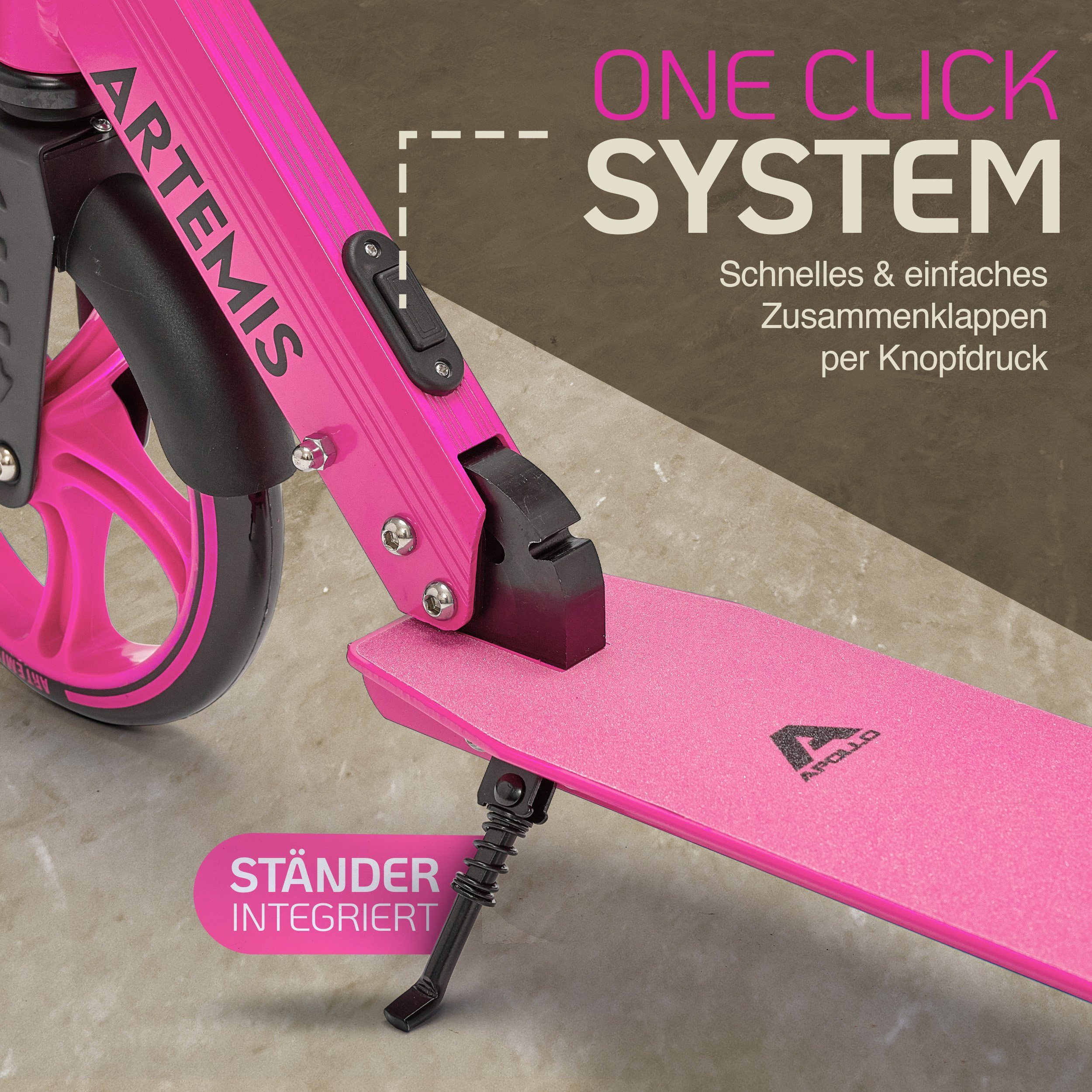 Apollo Cityroller Artemis, klappbar und höhenverstellbar, für Kinder