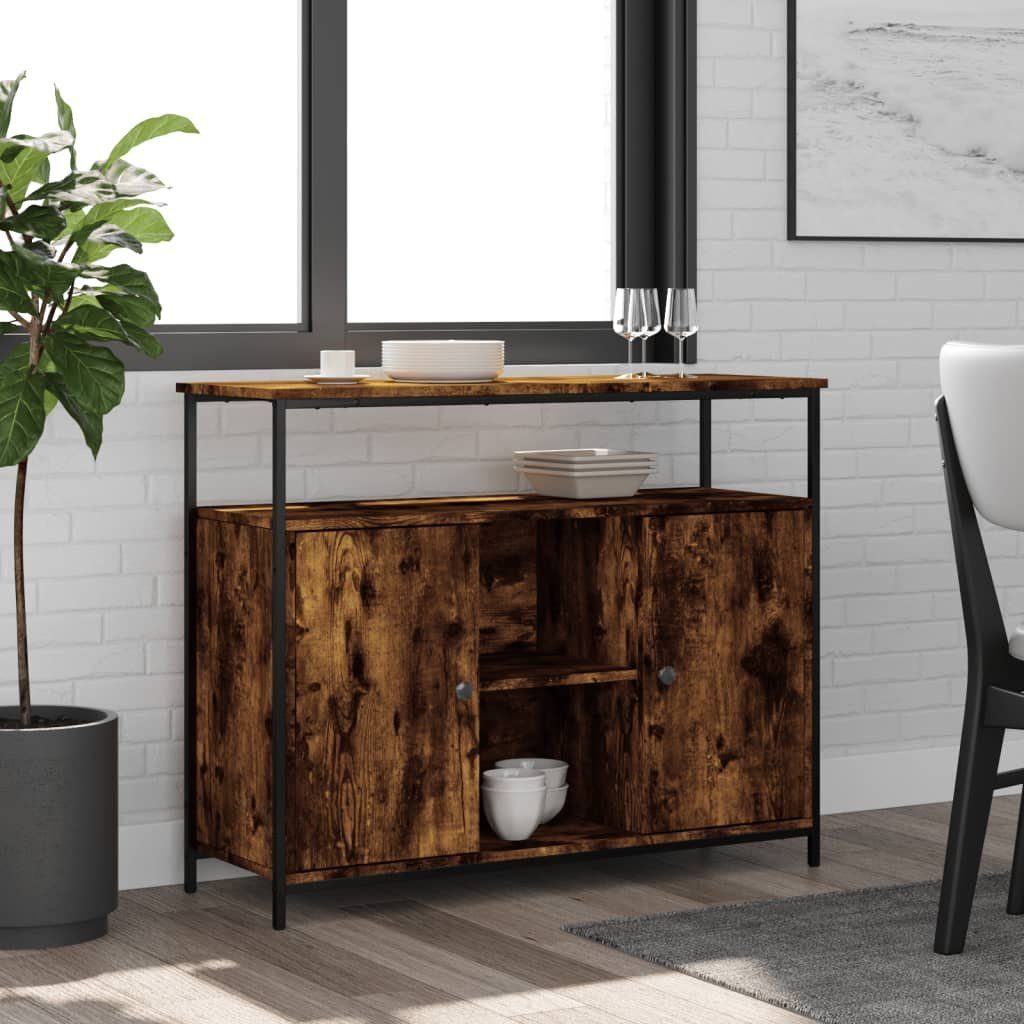 vidaXL Sideboard Sideboard Räuchereiche 100x35x80 cm Holzwerkstoff (1 St)