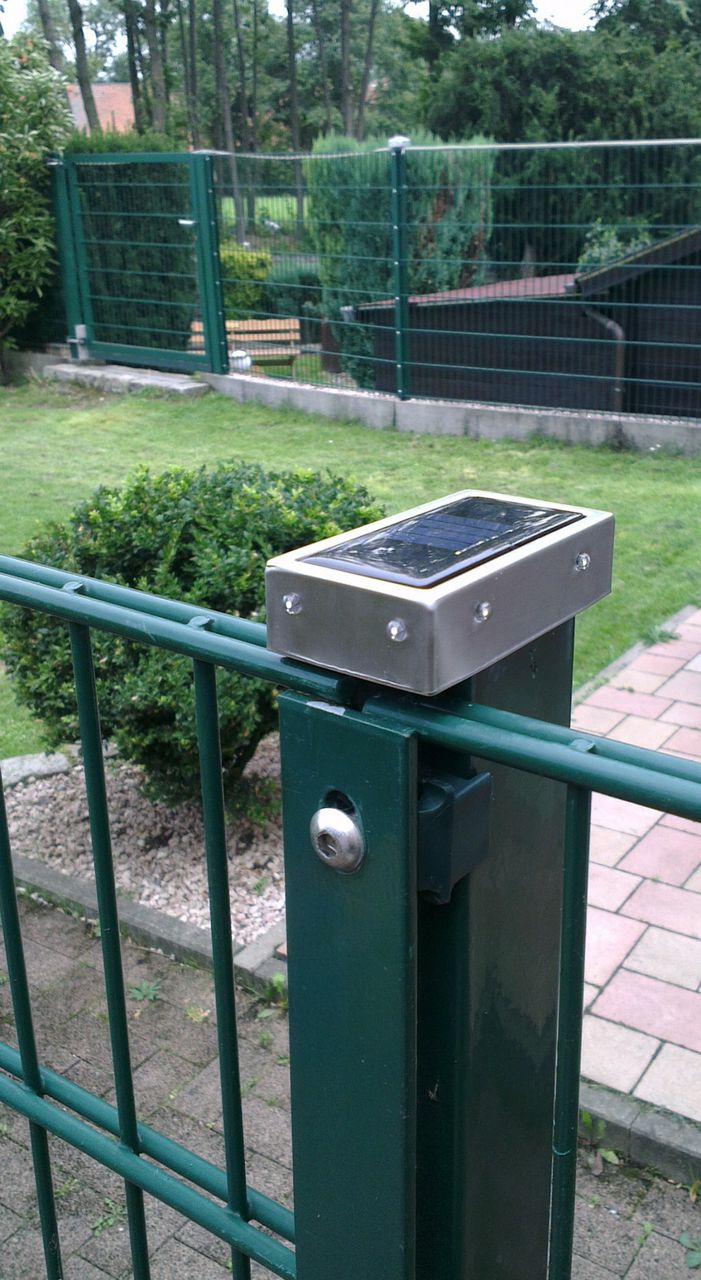 Powertec Garden LED-Edelstahl Metallzaunabdeckung 2er Set