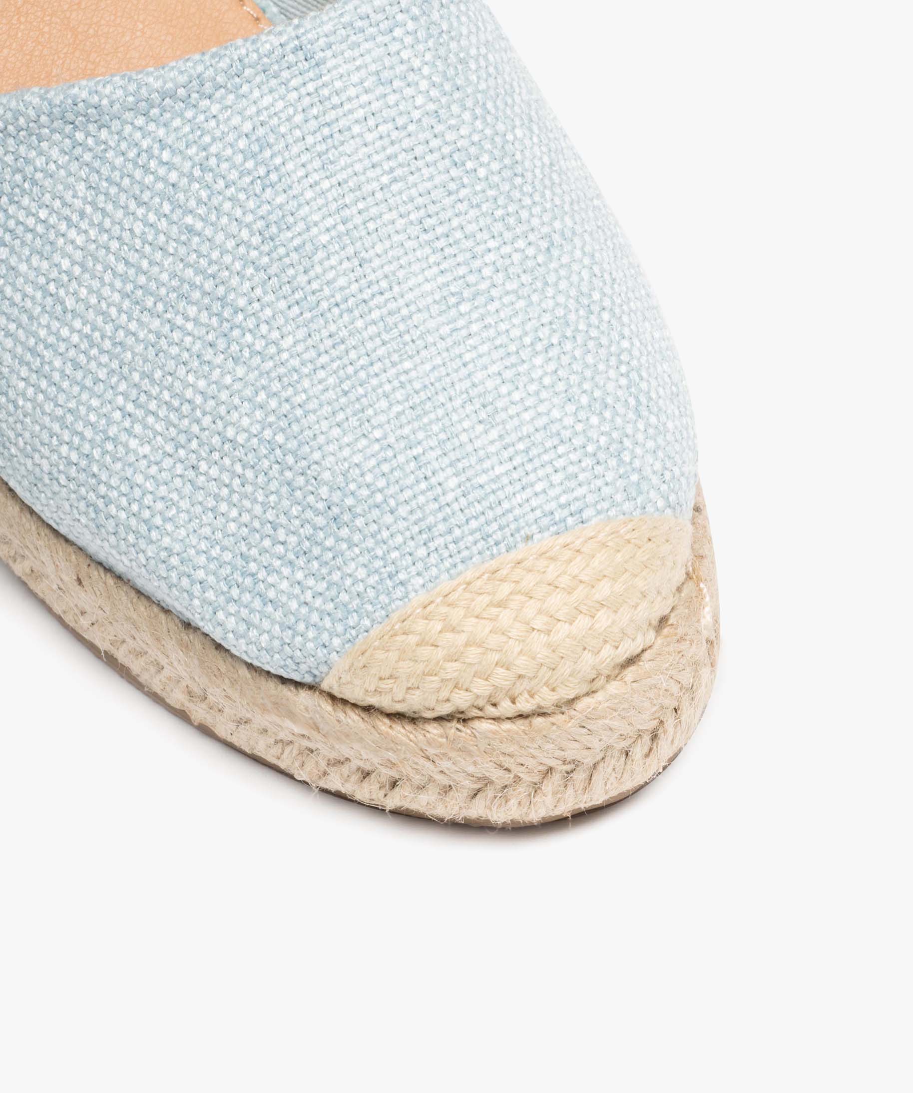 Sandale femme en toile denim à semelle compensée denim | GEMO