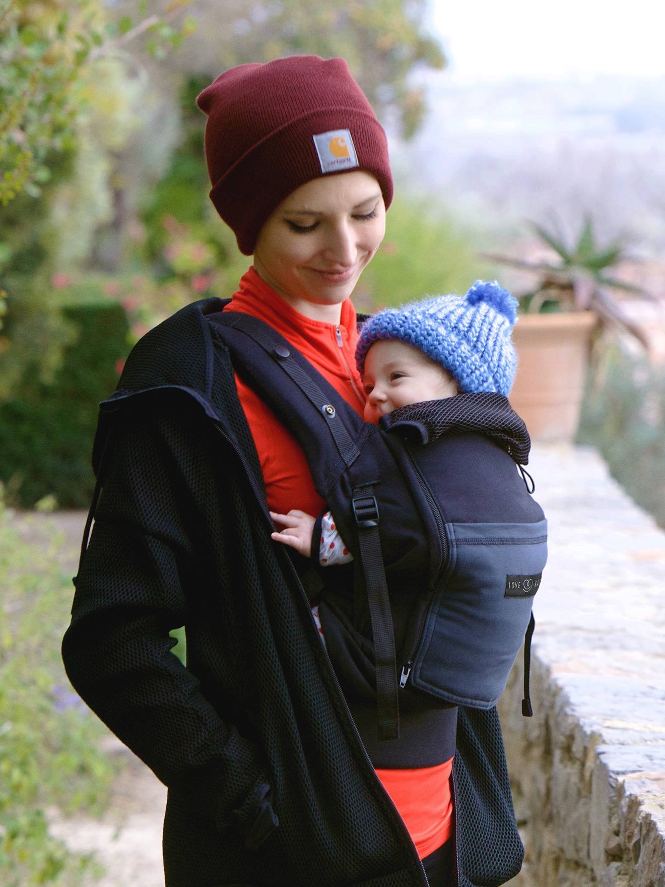 Physiologische Babytrage PhysioCarrier LOVE RADIUS by JPMBB - schwarz/anthrazit