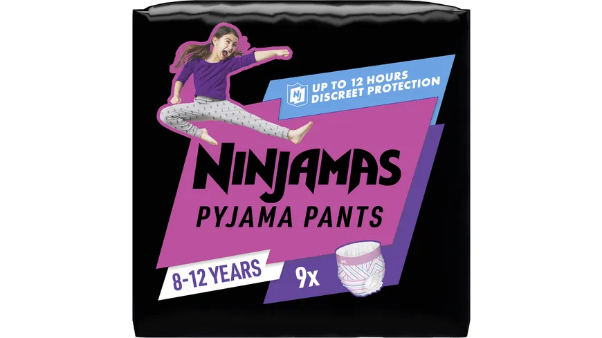Ninjamas Pyjama Pants für Mädchen 8-12 Jahre
