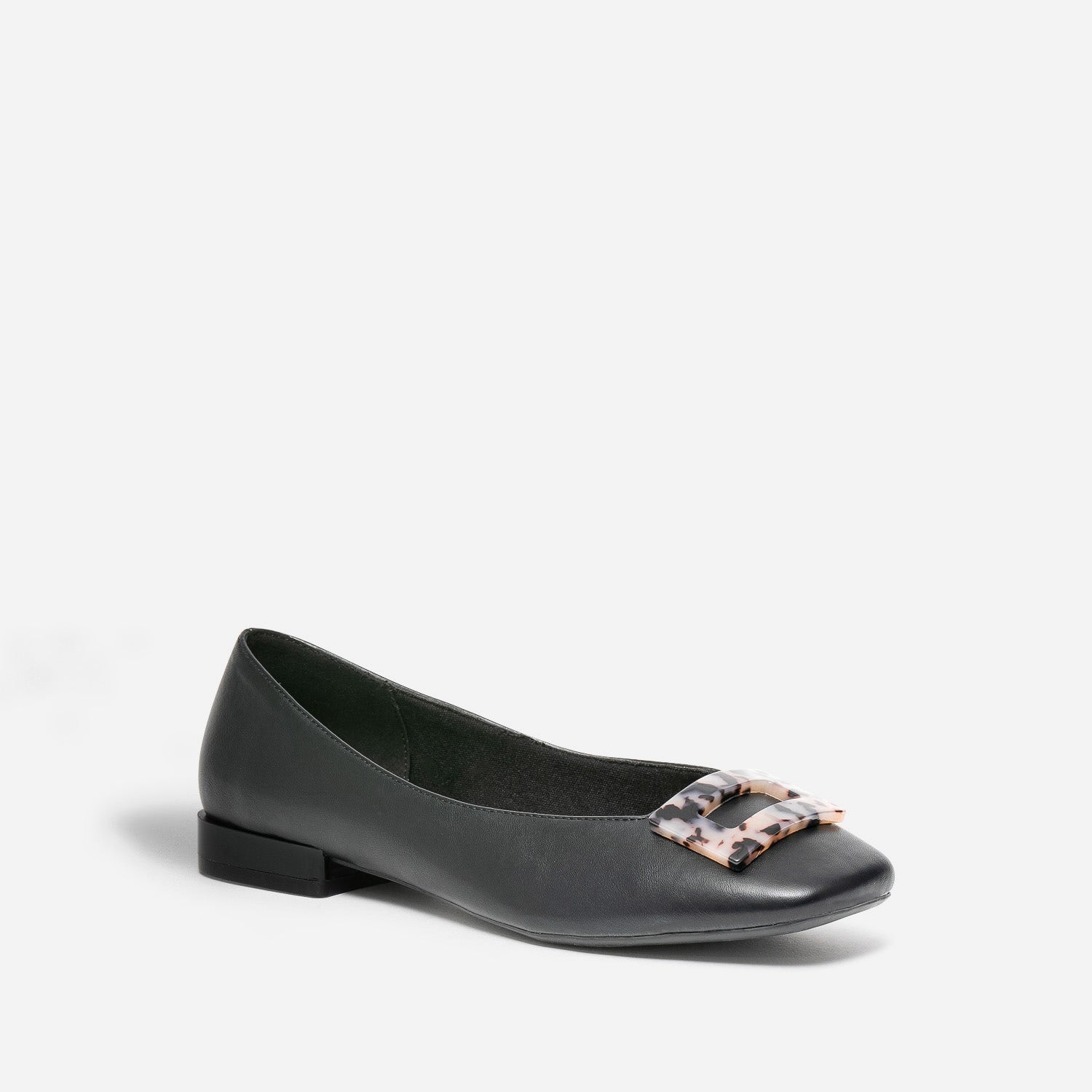 Ballerine noire avec décor écailles