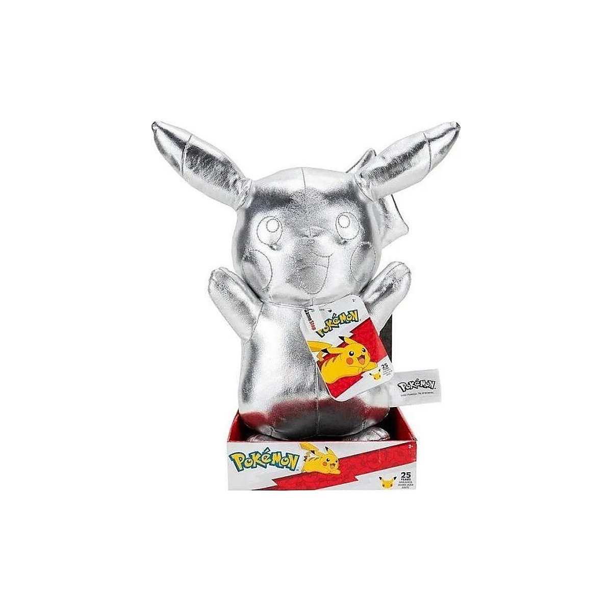 Pokémon 25. Jubiläum Select Plüschfigur Pikachu Silber 25 cm