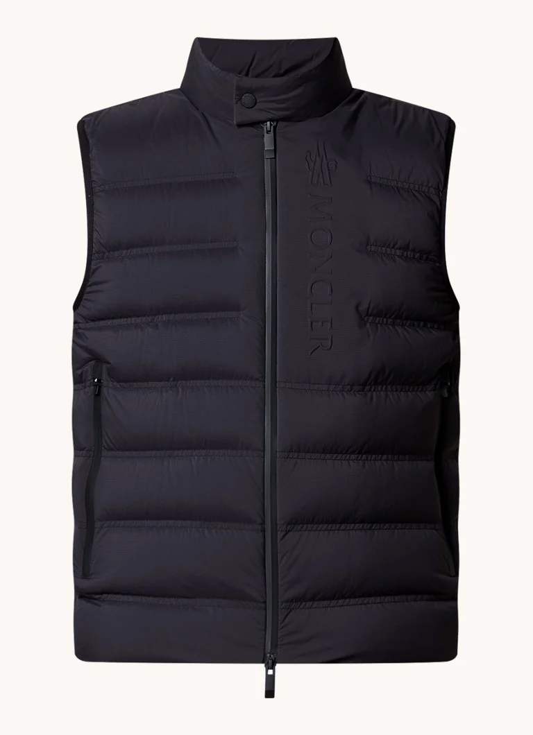 Vestă matlasată Moncler Oserot cu umplutură de puf și buzunare cu fermoar.
